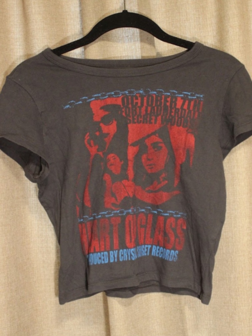 Heart of Glass Screenprint Hollister Baby Cropped Tee